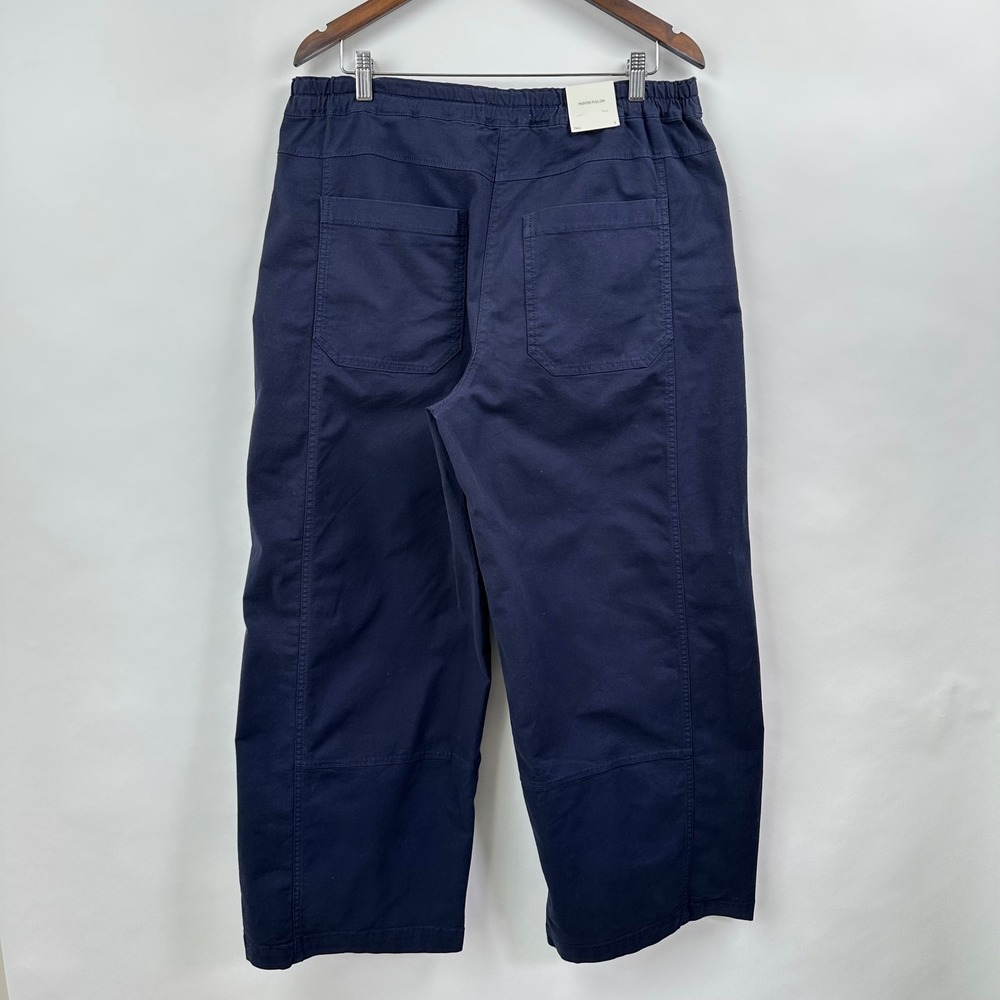 Banana Republic Mid Rise Relaxed Painter Pull On Pants LT Large Tall Navy NWT - Picture 9 of 13